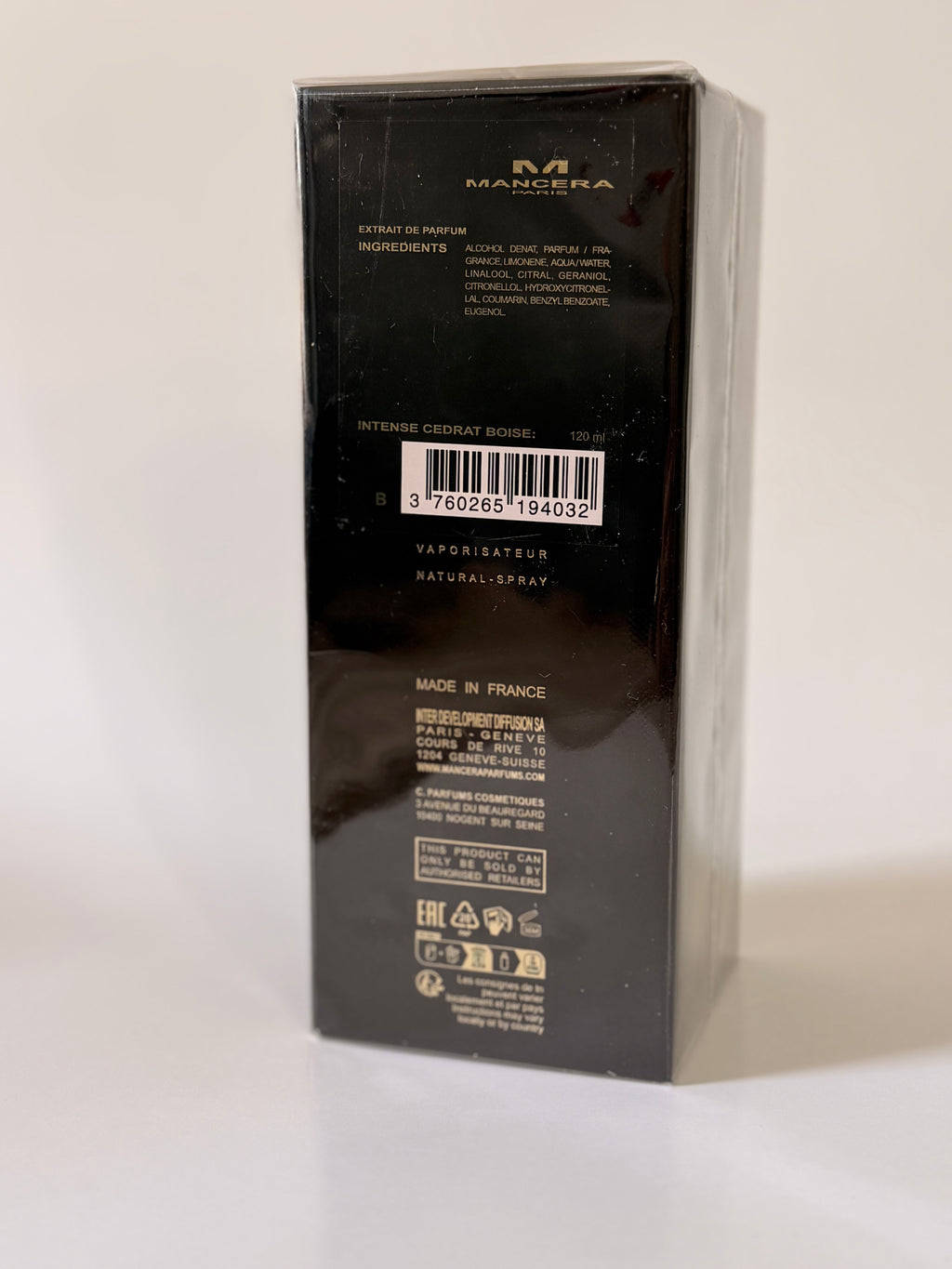 Mancera Intense Cedrat Boise Extrait de Parfum 120ml Luxury Niche Citrus Woody Unisex