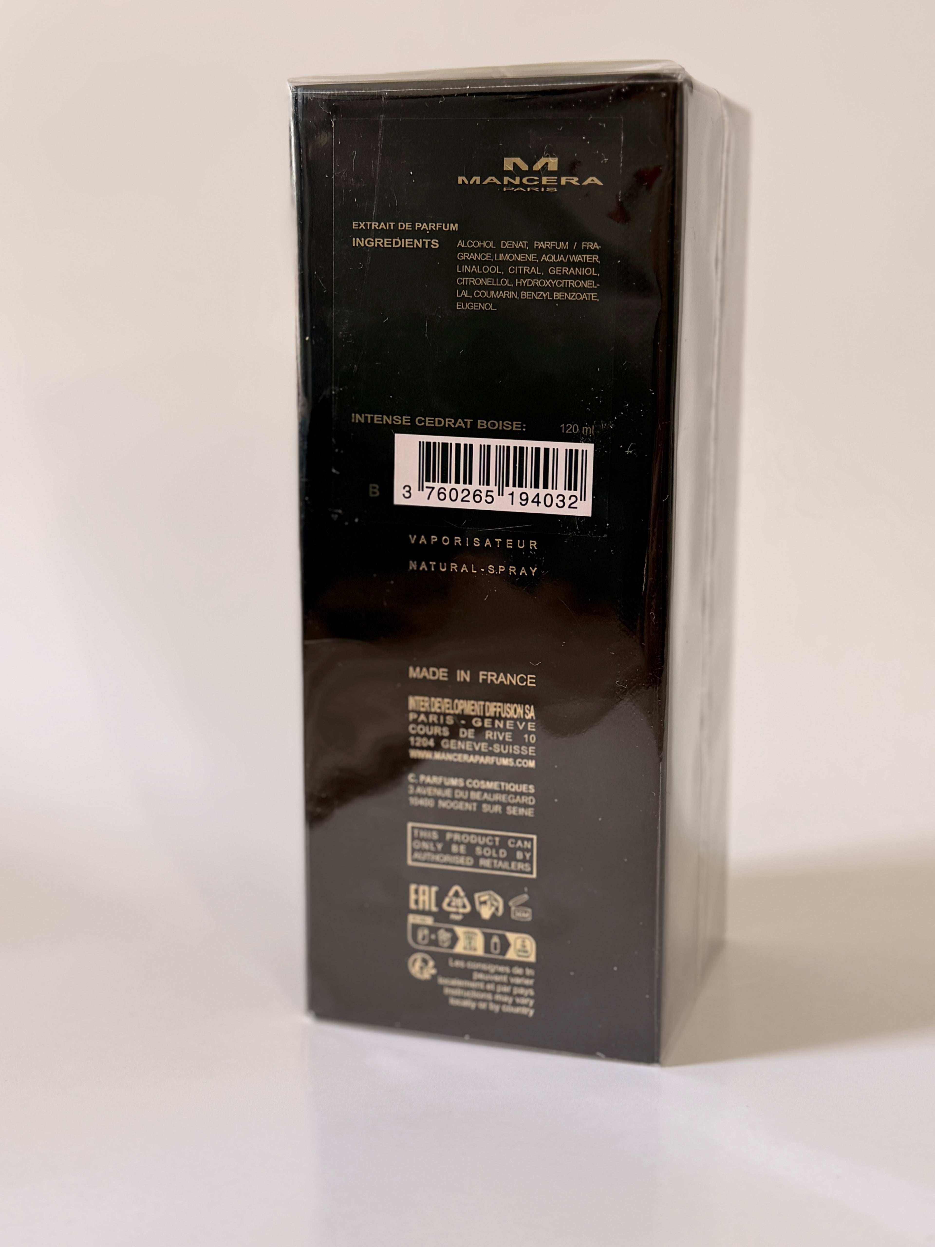 Mancera Intense Cedrat Boise Extrait de Parfum 120ml Luxury Niche Citrus Woody Unisex