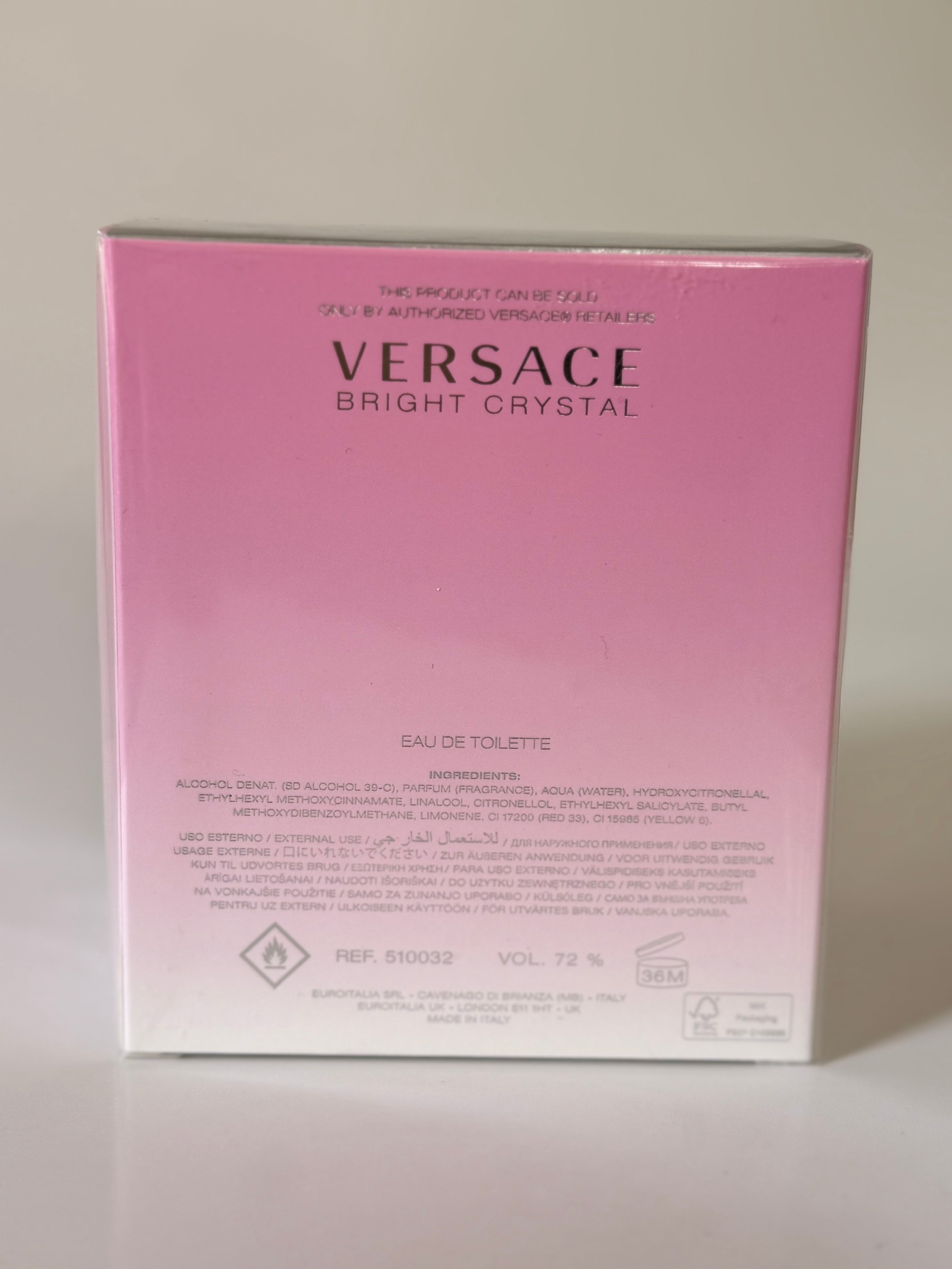 Versace Bright Crystal Eau de Toilette 90ml Women Perfume Fresh Floral